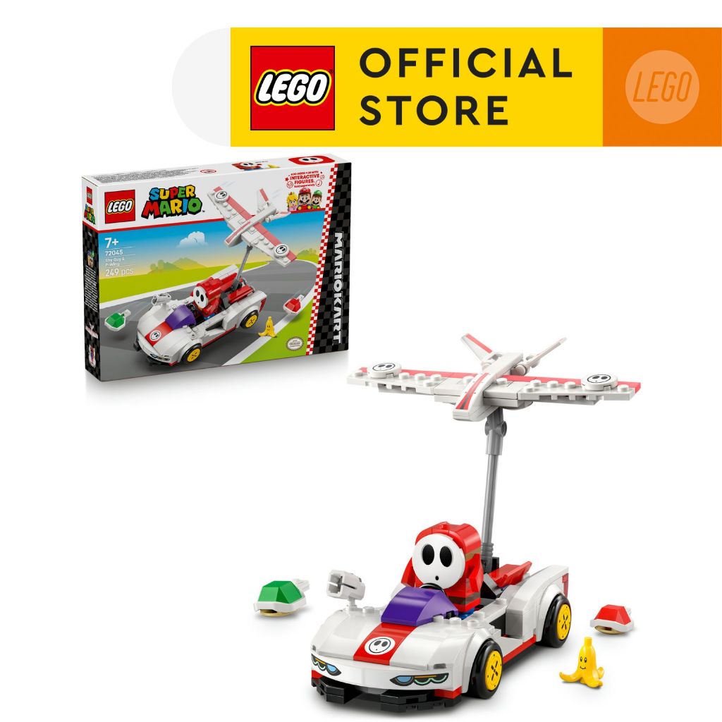 LEGO Super Mario 72045 Mario Kart – Shy Guy & P-Wing (249pcs.), Building Blocks, Kids Toy