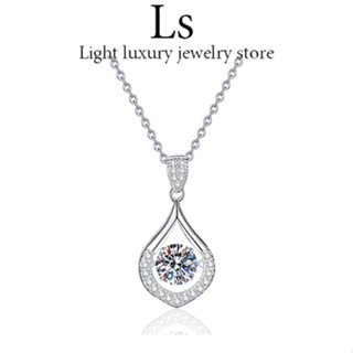 ③①Jewelry สร้อยคอ สร้อยคอทองคำขาว จี้เงิน สร้อยคอแฟชั่น สร้อ…