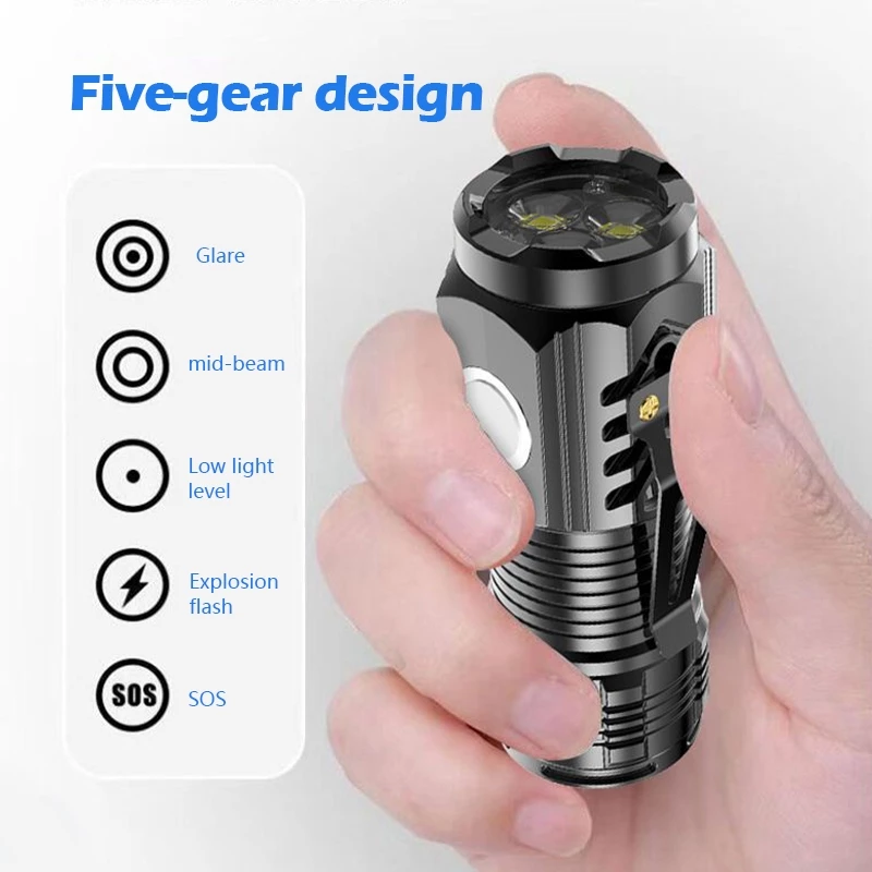 ไฟฉาย LED แรงสูง พกพา ชาร์จ USB thumbnail 5