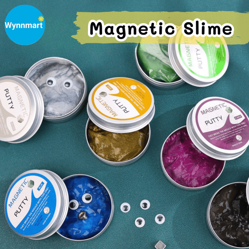 โคลนแม่เหล็ก Magnetic Slime ของเล่นวิทยาศาสตร์ ยืดได้ ดูดแม่เหล็กได้ เสริมพัฒนาการเด็ก v120