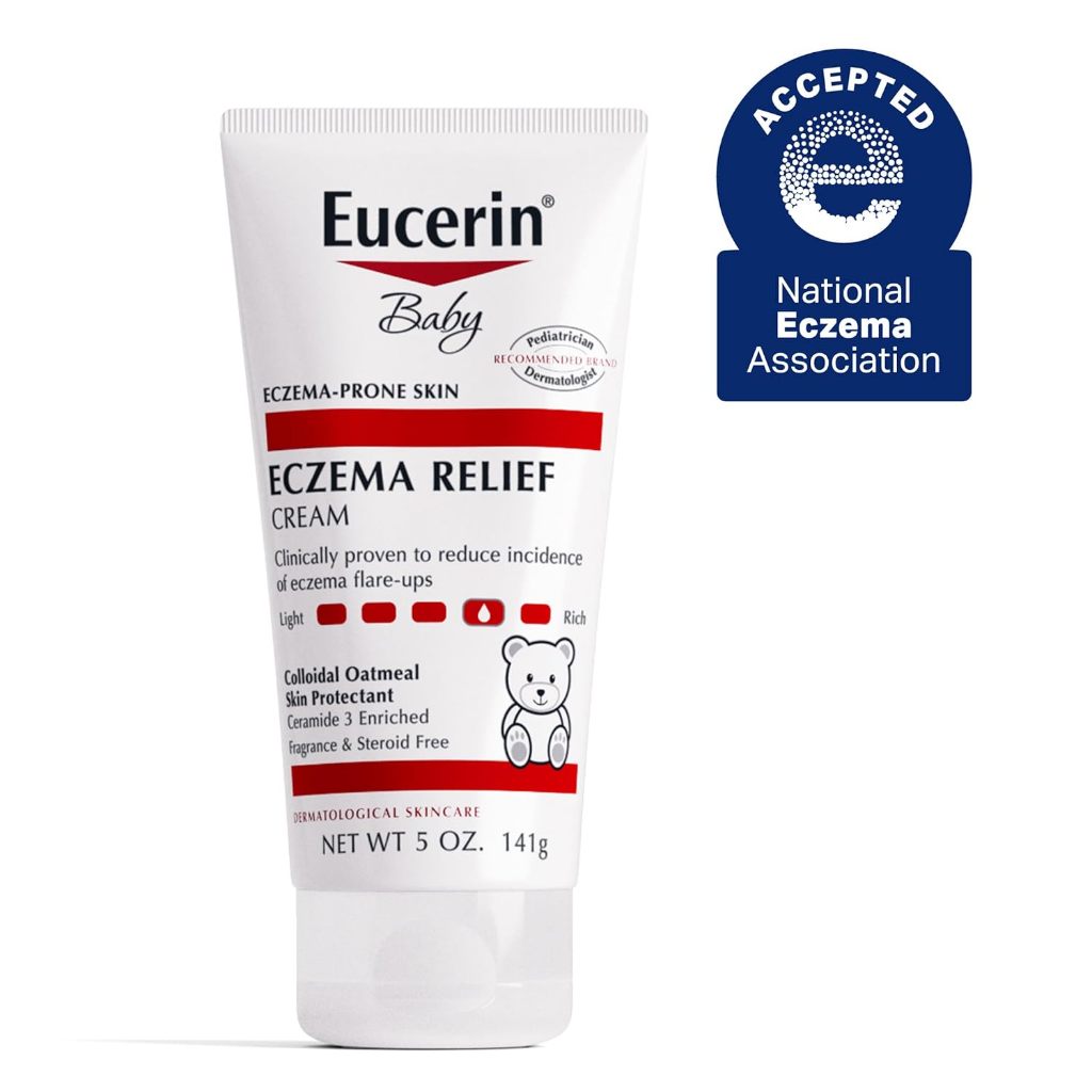 USA แท้100% ครีมผื่นแพ้ ภูมิแพ้ ผื่นแดง Eucerin Baby eczema Relief Body Creme flare up Mommyloft