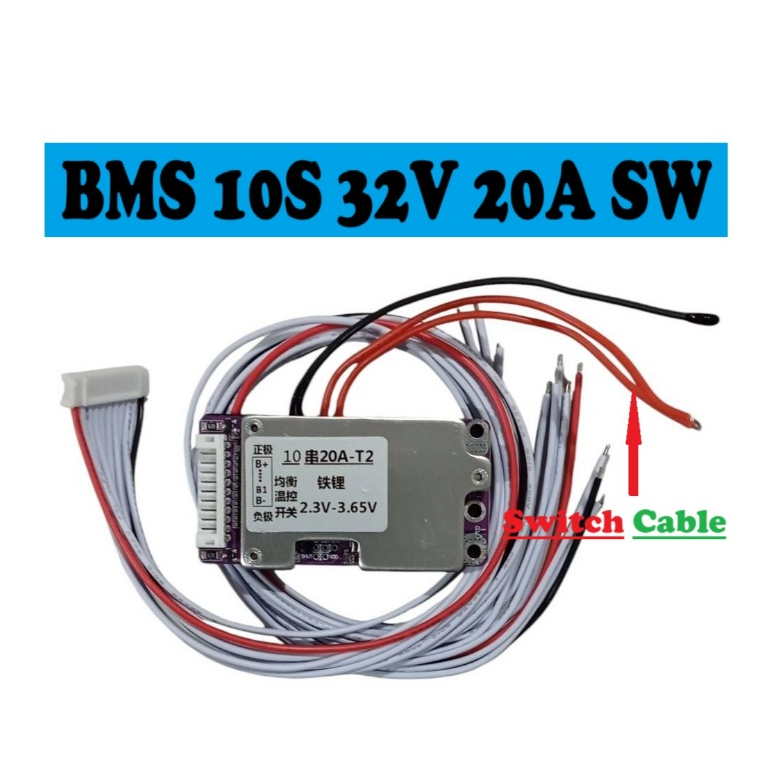 BMS LiFePo4 3.2V 10S 32V 20A TOLL2 & SW