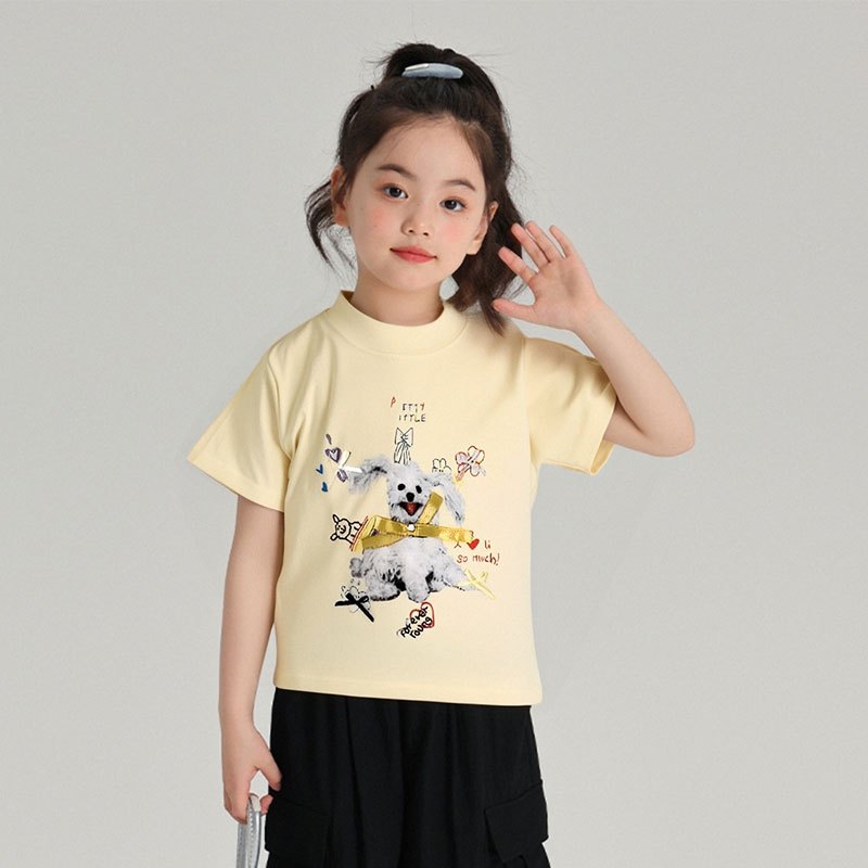 เสื้อเด็ก เสื้อยืดคอกลม แขนสั้น คุณหนู น่ารักก 2025 - รูปที่ 7