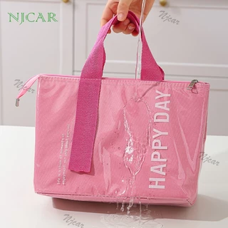 NJCAR1 BAG กระเป๋าเก็บอุณหภูมิ ใส่อาหารกลางวัน กล่องข้าว เก็บอาหาร กันน้ำPU ถุงใส่อาหาร มีหูหิ้ว