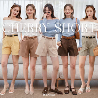 BORANwear – Cherry shorts กางเกงขาสั้นทรงแสล็คเอวสูงมีจีบหน้า กางเกงทรงสวย ใส่สบายทุกวัน