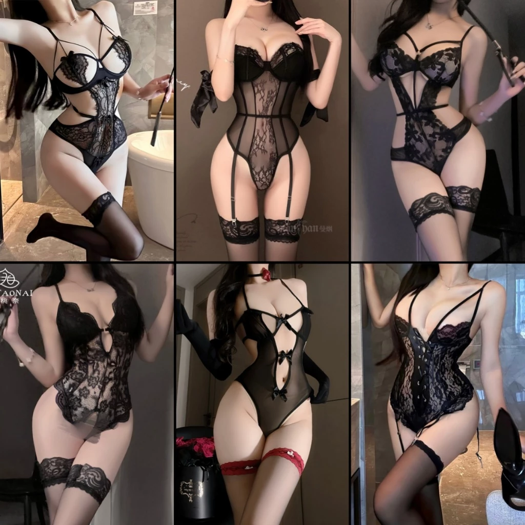 Sexy You✨ชุดนอนไม่ได้นอน ชุดจั๊มสูท วีลึก ลูกไม้ ซีทรู เปิดเป้า ส่งไวจากไทย