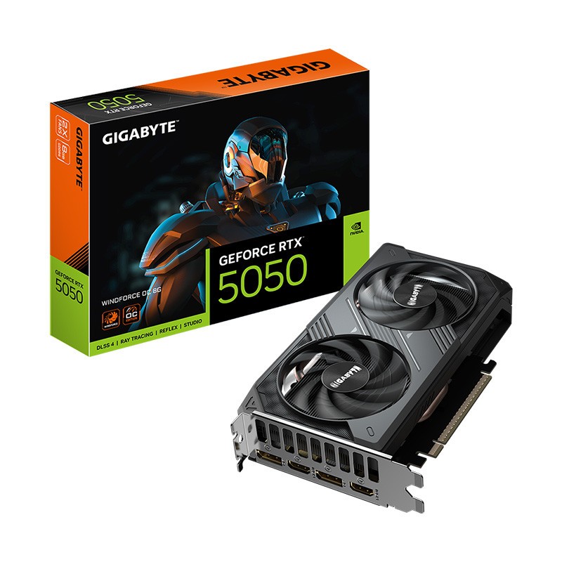 VGA(การ์ดจอ) GIGABYTE GEFORCE RTX 5050 WINDFORCE OC 8G - 8GB GDDR6 (GV-N5050WF2OC-8GD)