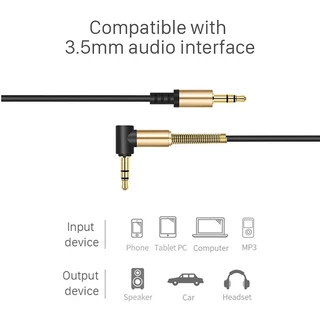 สายสัญญาณเสียง สาย Audio Cable สาย AUX3.5mm to 3.5 mm Audio Cable หัว 90 องศา ยาว 1 เมตร