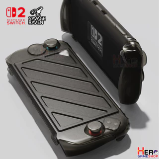 Savage Raven by Skull & Co.ฝาครอบหน้าจอ Switch2 ✨ปกป้องหน้าจอ ทนทาน ใช้งานร่วมกับ เคส Stand Grip✨ by Hero Gameshop