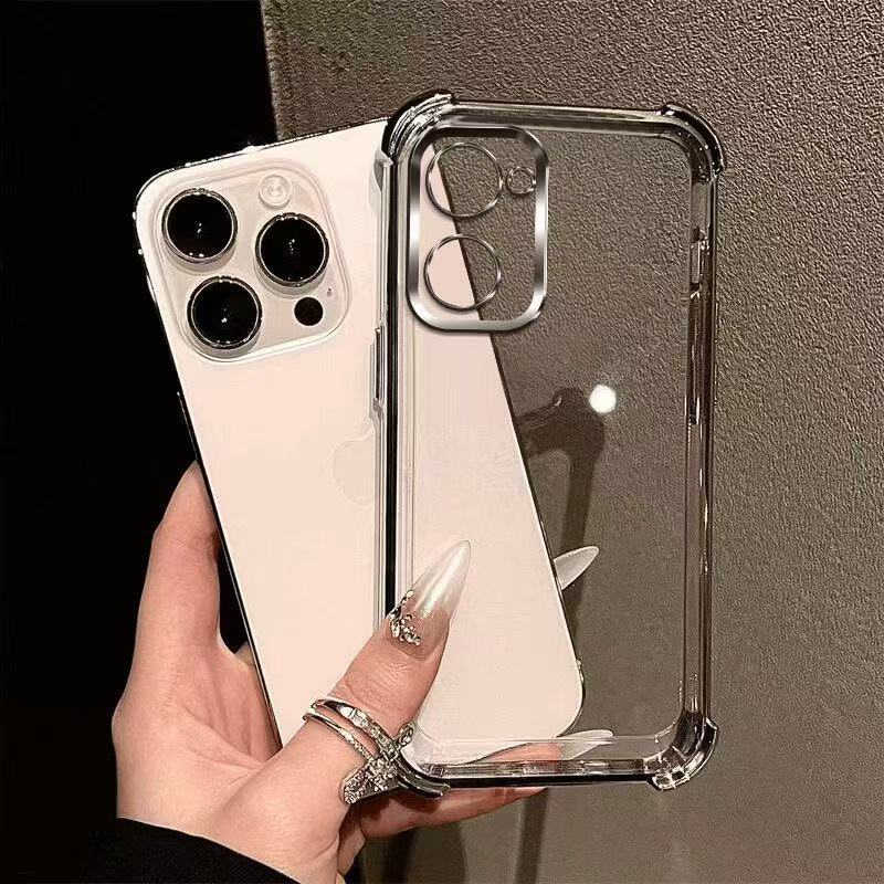 เคสใส กันรอยเลนส์กล้อง สำหรับ Vivo Y03 Y18 Y03T Y28S Y28 4G Y21 Y21T T1X Y33S Y33T เคสขอบสี กันกระแทก หรูหรา - รูปที่ 2