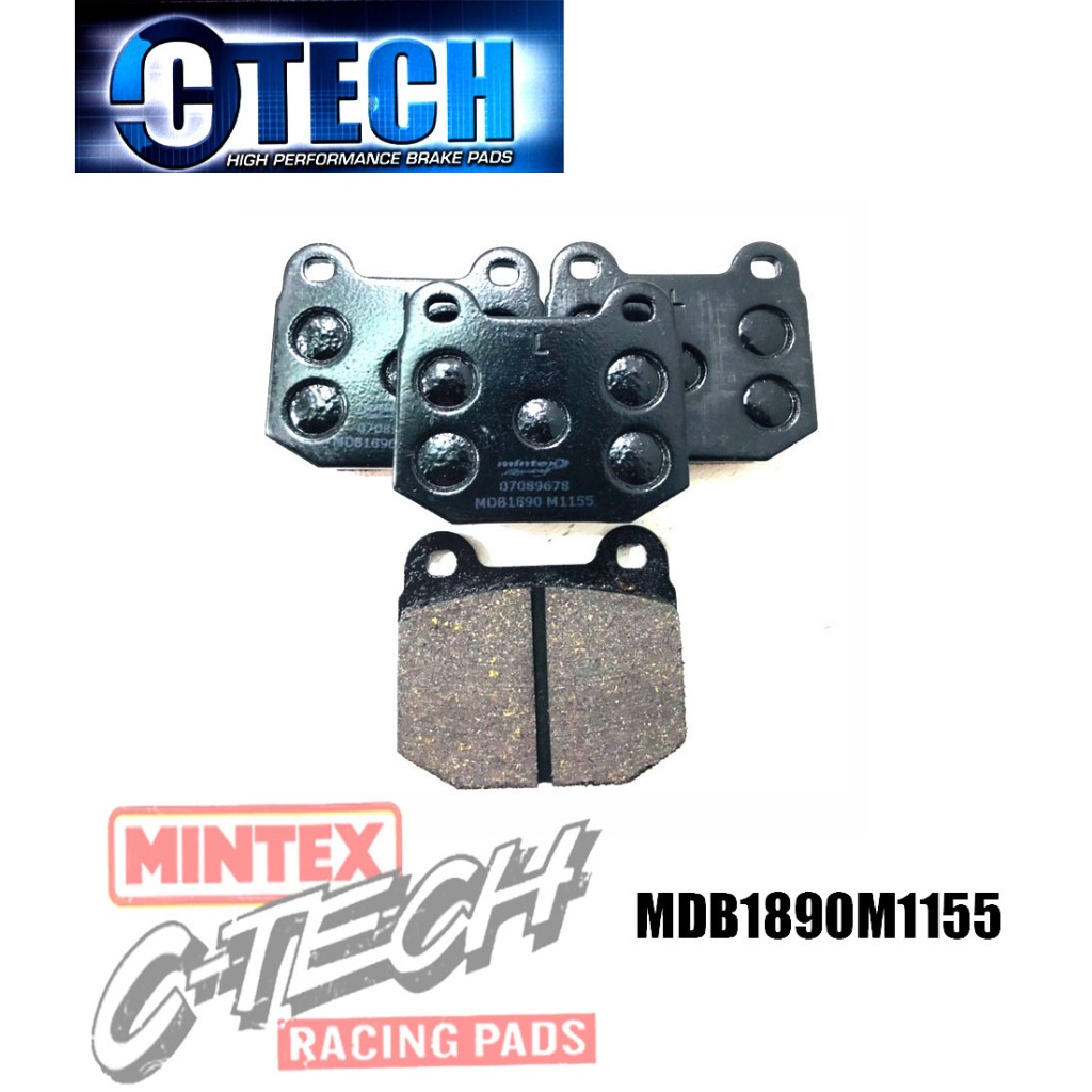 MINTEX C-Tech ผ้าเบรคเกรด Hi Performance ซี่รีย์ M1155 คู่หลัง มิตซูบิชิ MITSUBISHI (MB) Lancer Evol