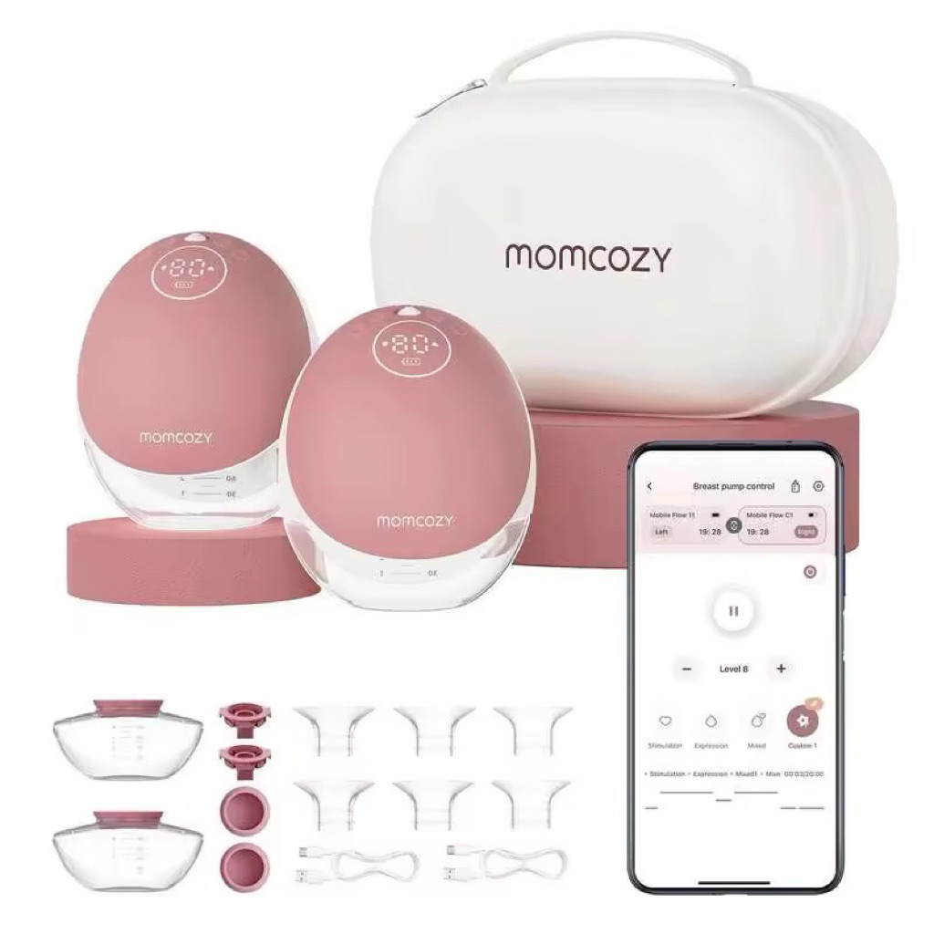 เครื่องปั๊มนมไร้สายMomcozy M9+ของแถมแบบสุ่ม🎁😍🎊