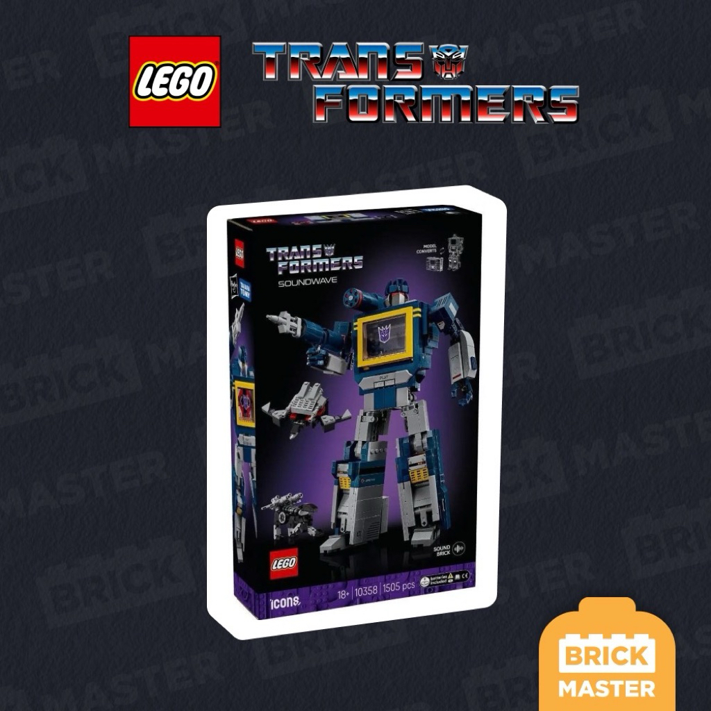 LEGO ICONS 10358 : Transformers: Soundwave (เลโก้แท้ ทรานฟอเมอร์ ซาวด์เวฟ)