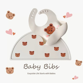 [มาใหม่]ผ้ากันเปื้อนเด็กซิลิโคนนิ่ม food grade แผ่นรองกันเปื…