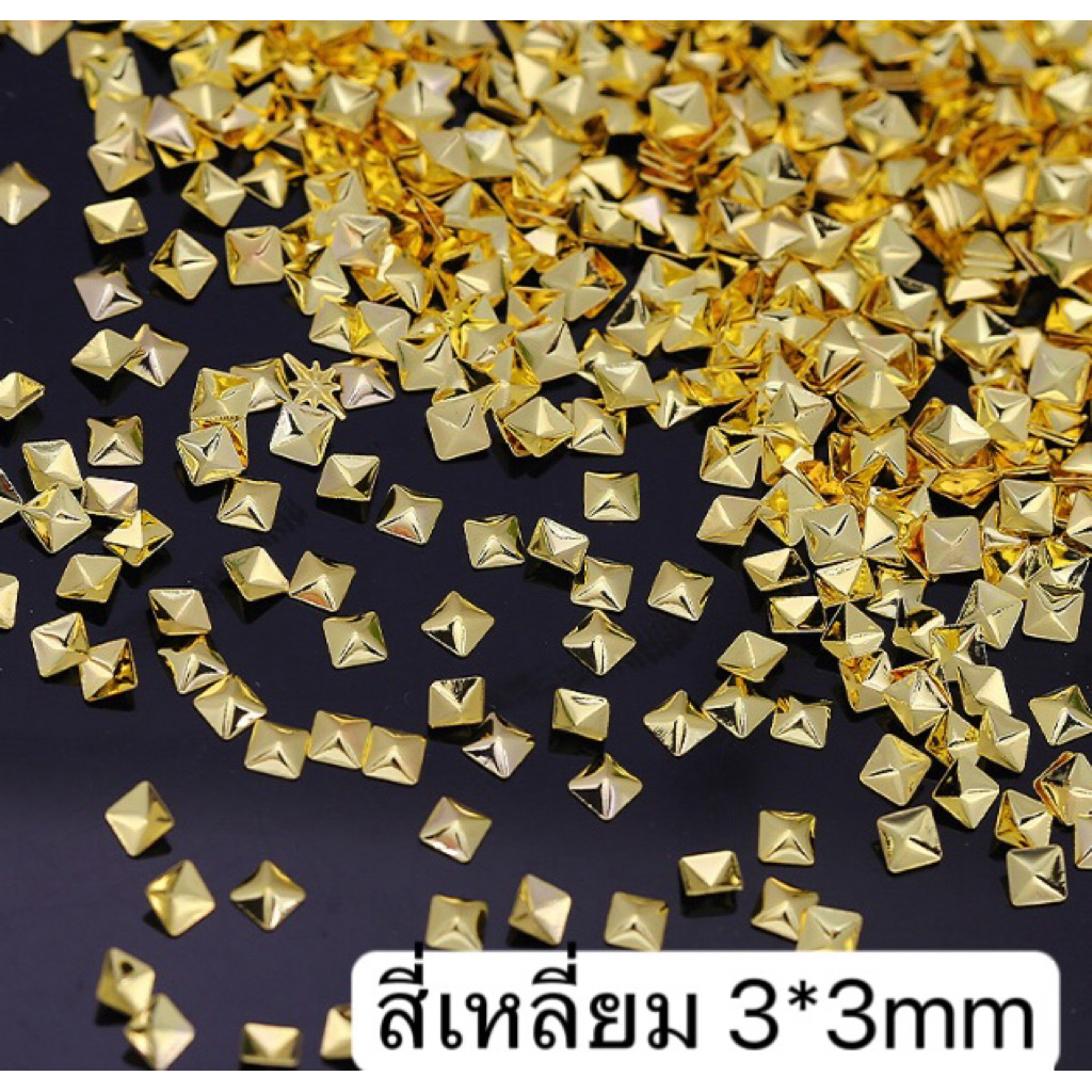 อะไหร่ติดเล็บสีทองขนาดเล็ก อะไหร่DIY แพคละ50ชิ้น