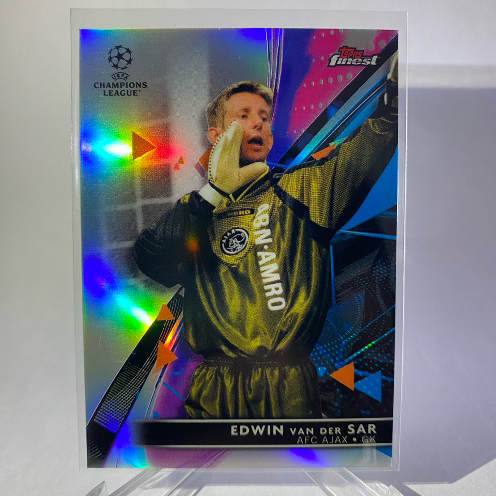 การ์ดนักฟุตบอลสำหรับสะสม EDWIN VAN DER SAR , AJAX, TOPPS FINEST 2022
