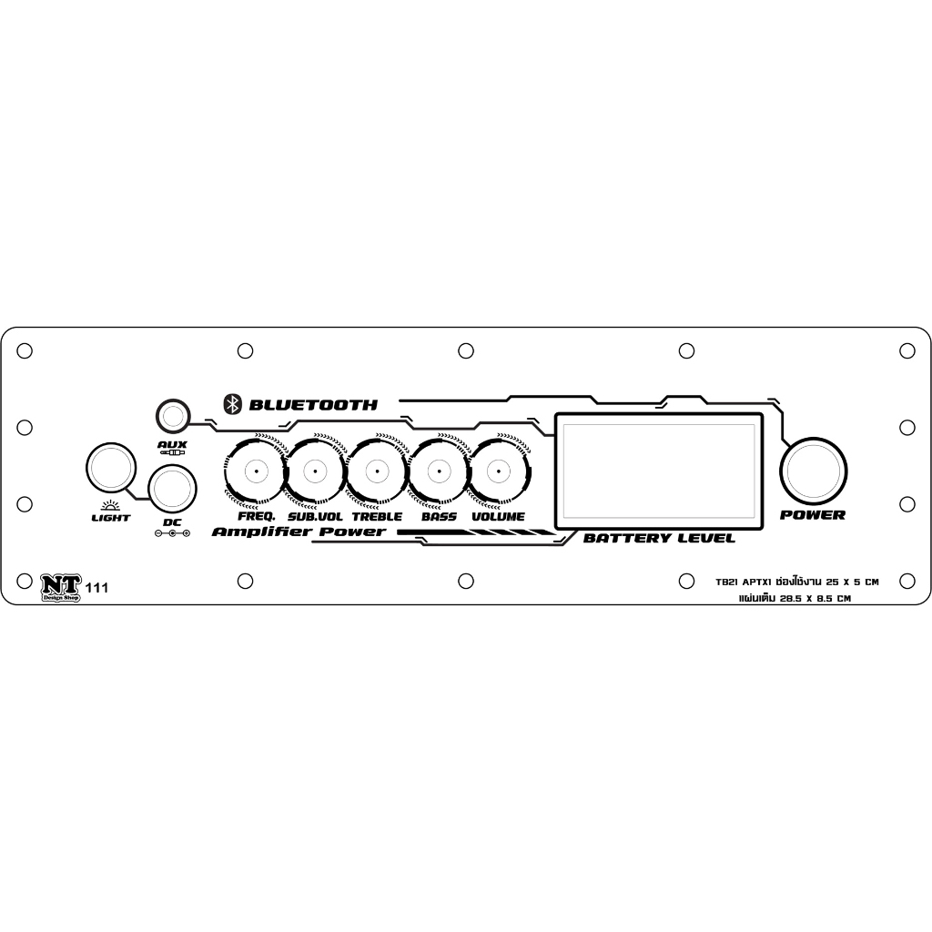 เพลทดำ Tb21 Aptx1 สำหรับช่องใช้งาน25x5