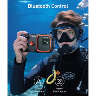 Telesin เคสรีโมทมือถือสำหรับดำน้ำ Diving Phone remote case Photo & Video Diving Housing Handle Grip