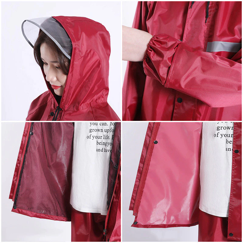 เสื้อกันฝน+กางเกง แถบสะท้อนแสง ผ้าหนา กันน้ำ Raincoat Suit thumbnail 7