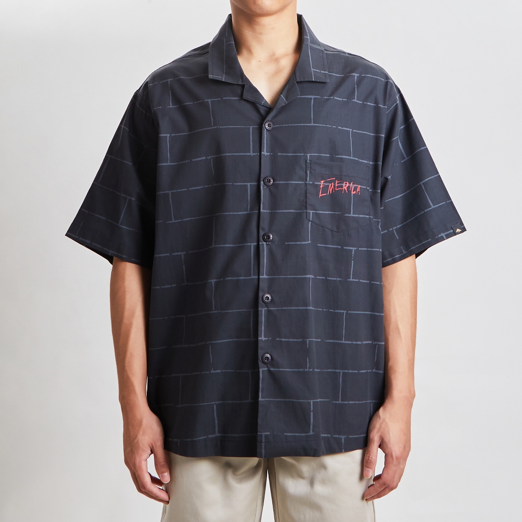 EMERICA เสื้อเชิ้ต FUCK YEAH WALL S/S SHIRT