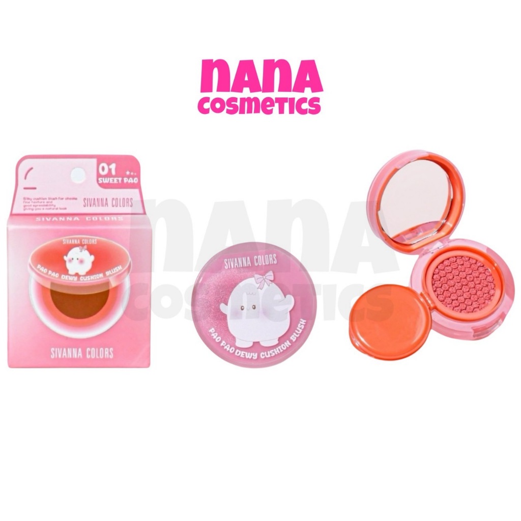 HF747 ซีเวนน่า คัลเลอร์ส เปา เปา ดิวอี้ คุชชั่น บลัช ปัดแก้ม Sivanna Colors Pao Pao Dewy Cushion Blu