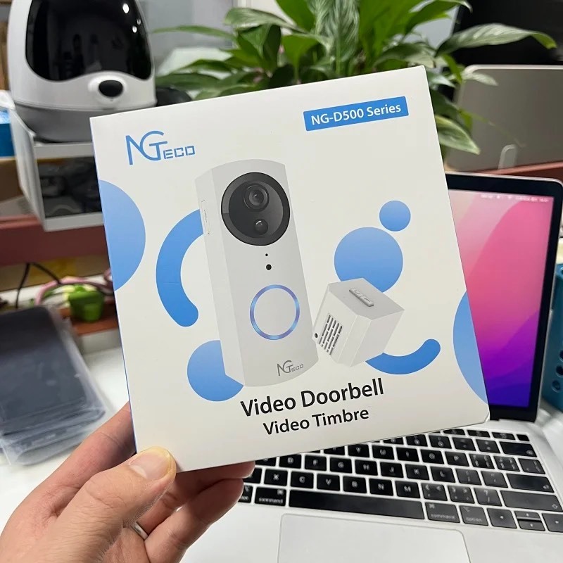 NGTeco D501 กล้องประตูอัจฉริยะ 1080P | ฟังก์ชันสนทนา 2 ทาง | ไฟ IR มองเห็นกลางคืน | ตรวจจับการเคลื่อ