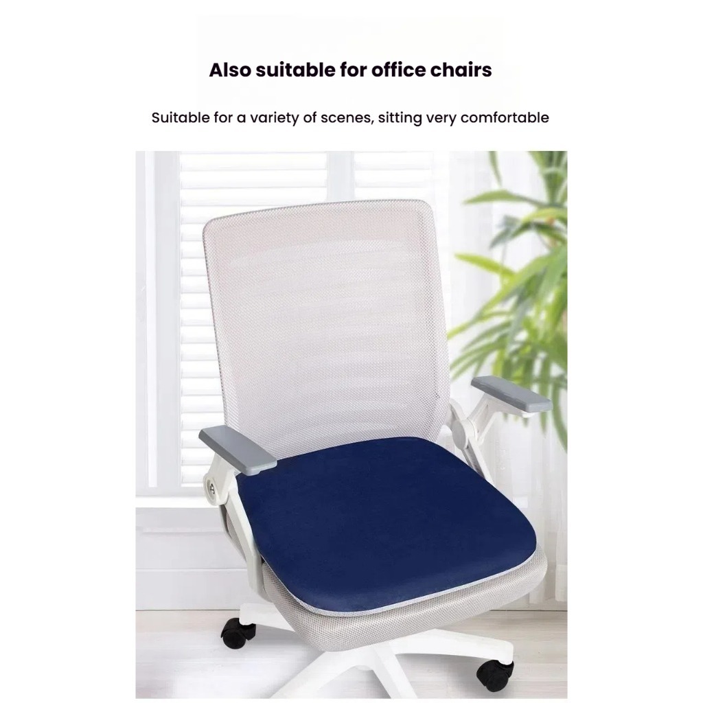 COD หนาพิเศษ เบาะรองนั่ง เมมโมรี่โฟม หนานุ่มนั่ง พร้อมเชือกคล้องเก้าอี้ นุ่มนั่งสบาย เบาะรองนั่งทรงสีเหลี่ยม - รูปที่ 7