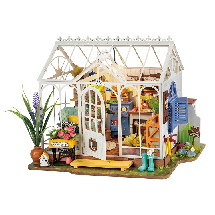 Rolife DIY Miniature Dollhouse : Dreamy Garden House DG163 โมเดลบ้าน บ้านตุ๊กตา | ของแต่งบ้าน ของเล่นตัวต่อ