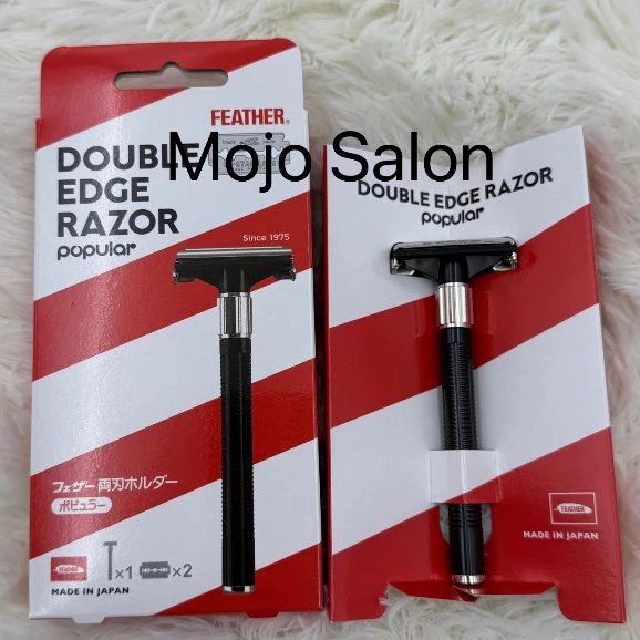ของแท้! จากญี่ปุ่น Feather Double Edge Razor ใบมีดขนนก ทำจากญี่ปุ่น ใบมีดหมุนได้ เปลี่ยนใบมีดได้สองคม สเตนเลสสตีล