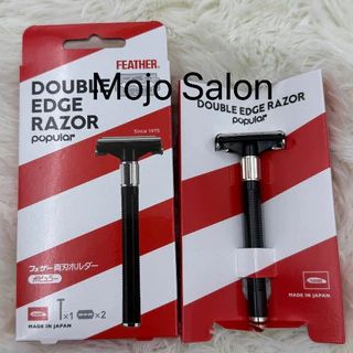 ของแท้! จากญี่ปุ่น Feather Double Edge Razor ใบมีดขนนก ทำจากญี่ปุ่น ใบมีดหมุนได้ เปลี่ยนใบมีดได้สองคม สเตนเลสสตีล