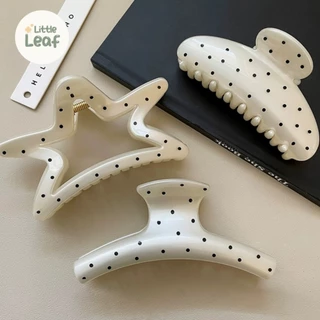 Pokadot Claw Clip - กิ๊บหนีบผมลายจุดสุดน่ารัก สไตล์เกาหลี สวยหรู แมชท์ได้ทุกลุค