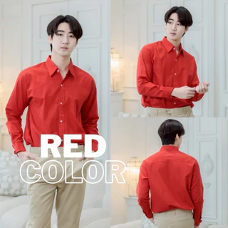 เสื้อเชิ้ตคอปกแขนยาว เสื้อเชิ้ตผู้ชาย(10สี) ผ้าOxford [M-XXXL]