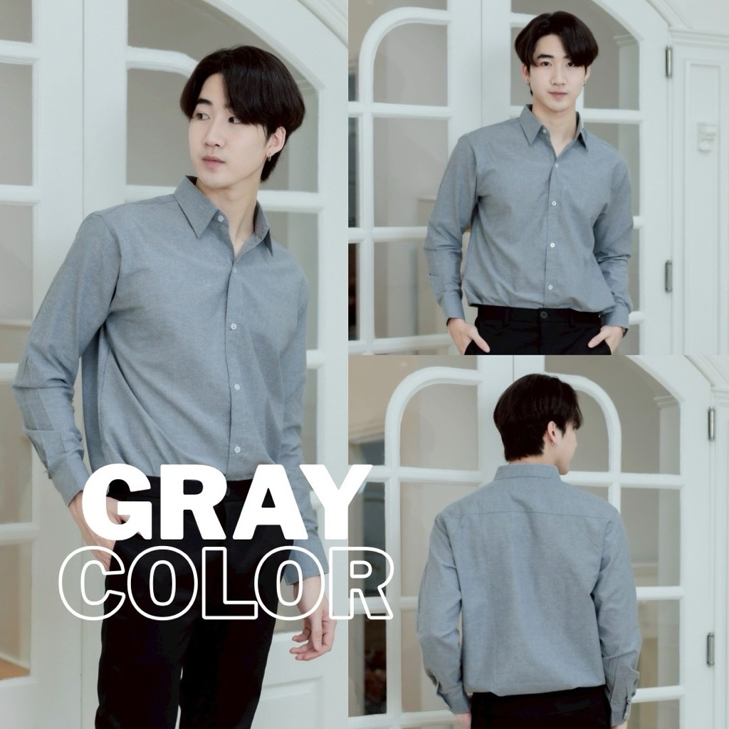 เสื้อเชิ้ตคอปกแขนยาว เสื้อเชิ้ตผู้ชาย(10สี) ผ้าOxford [M-XXXL] ราคา ถูกที่สุด ดีลบีเคเค แกลเลอรีภาพที่ 8