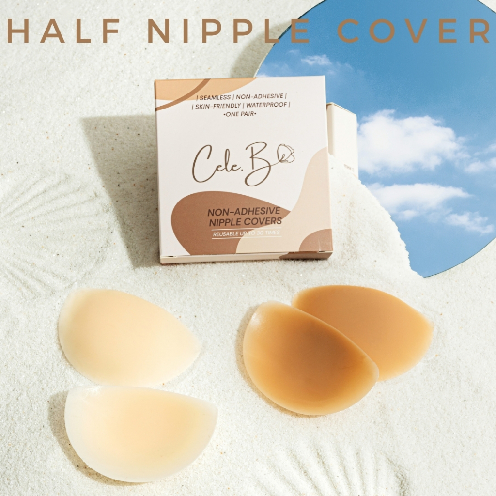 Cele.b ปิดจุกครึ่งเสี้ยว ปรับได้ 360° ซิลิโคนกาวติดทน สบายผิว