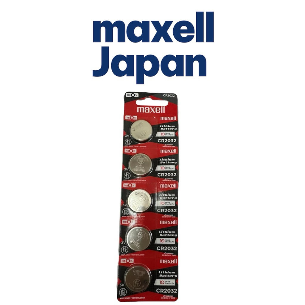 ถ่านรีโมท ถ่านนาฬิกา Maxell CR 2032/DL2032 (3V) Lithium Coin Battery แบตเตอรี่อิเล็คทรอนิกส์ แพคเกจจิ้งรุ่นใหม่