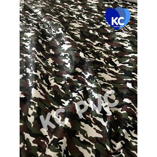 ผ้าหนังเทียม พีวีซี PVC ลายทหาร ลายพราง หุ้มลำโพง หุ้มเบาะรถมอไซค์จักรยานยนต์