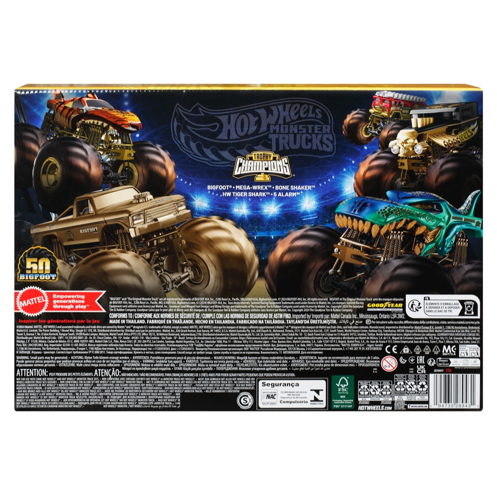 Hot Wheels Monster Trucks Trophy Champions Collection ฮอตวีลส์ มอนสเตอร์ทรัคส์ รุ่นถ้วยแชมป์แบบสะสม JDW07 TH - รูปที่ 7