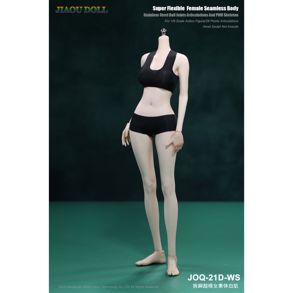 JIAOU DOLL JOQ-21D-WS 1/6 Detachable Foot supermodel Female body (Without Head)White Skin