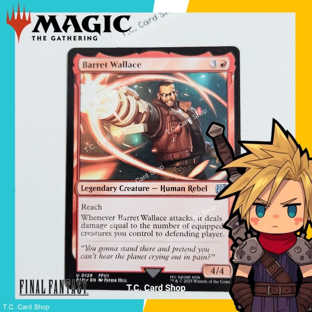 Barret Wallace - U0129 (FFVII) - Final Fantasy - Magic the Gathering (MTG)