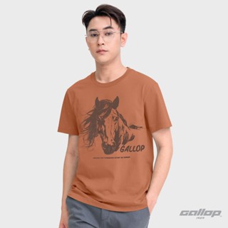 GALLOP : Graphic Tee เสื้อยืดพิมพ์ลาย ผ้าคอตตอนผู้ชาย รุ่น G…