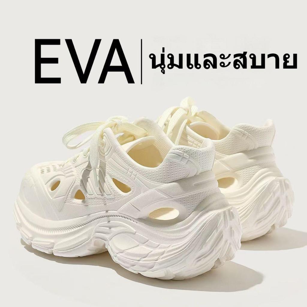 FOYA SHOES แฟชั่นสุภาพสตรีรองเท้าแตะนุ่มสบาย INS สไตล์ EVA วัสดุ 5.5 ซม. สูง1754386445154