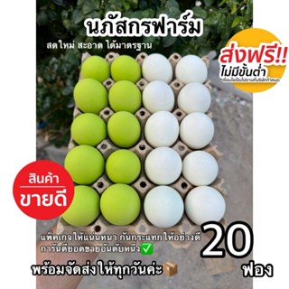 ไข่เยี่ยวม้า(สีชาเขียว)และไข่เค็มต้มสุก ปลอดสารพิษอย่างละ10ฟ…