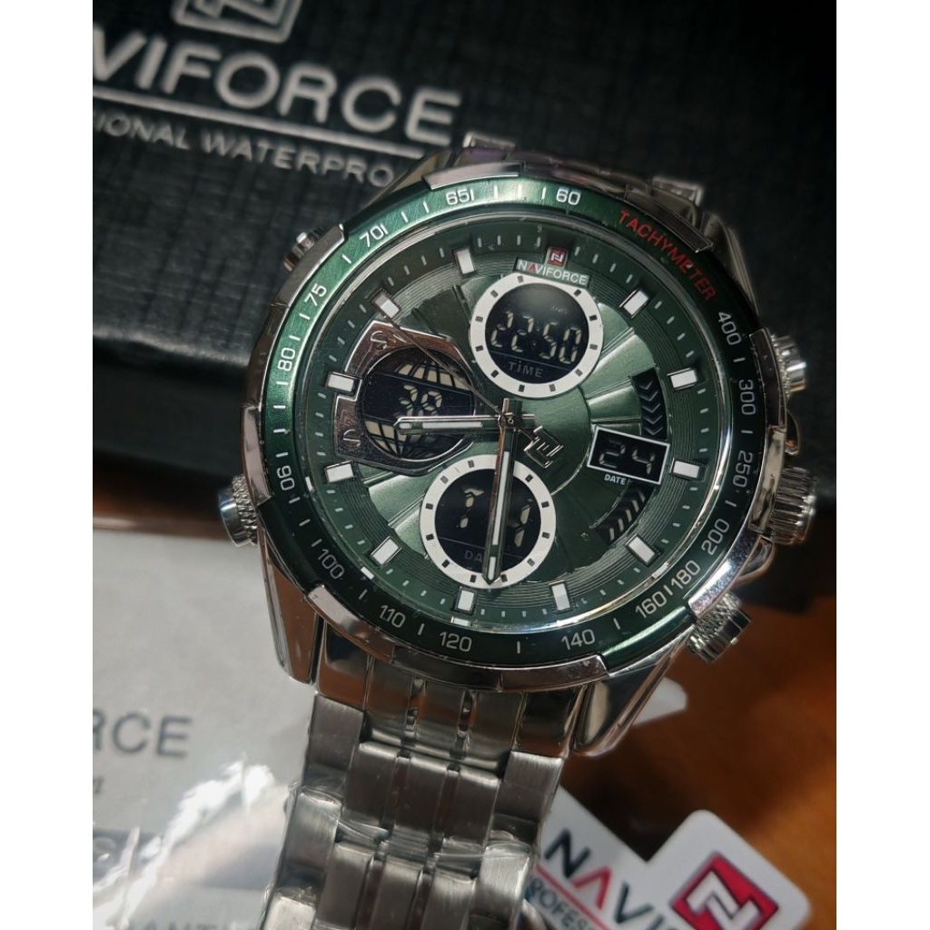 นาฬิกาผู้ชาย​ NAVIFORCE NF9197 กันน้ำ สายสแตนเลส