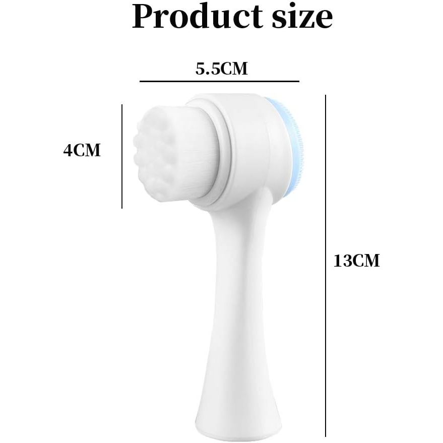 แปรงล้างหน้า แบบ2หัว แปรงขัดหน้า ขนแปรงนุ่ม ทำความสะอาดล้ำลึก ด้ามจับถนัดมือ พกพาสะดวก 1ชิ้น - รูปที่ 7