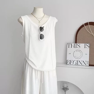 NEW Size 2XL-4XL เสื้อกล้ามสาวอวบคอกลมแบบใหม่3สี ลายก้างปลาแมทได้ทุกชุด นื้อผ้ายืดหยุ่นใส่สบาย