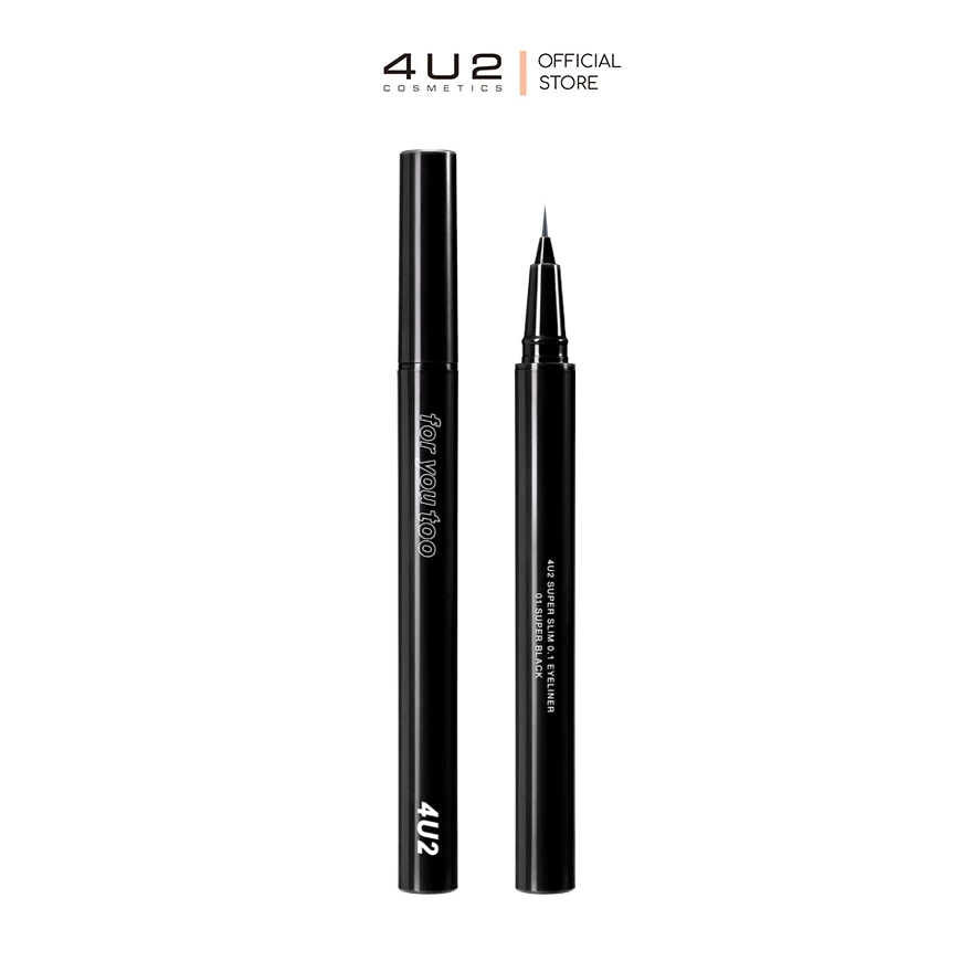 (1แถม1 กด 2 ชิ้นรับโปร)อายไลน์เนอร์ 4U2 SUPER SLIM 0.1 EYELINER - อายไลน์เนอร์ 4U2
