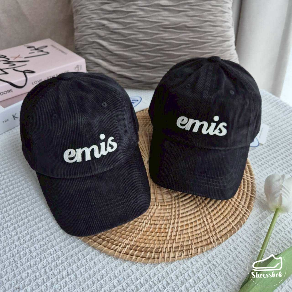 ของแท้ 💯% พร้อมส่ง หมวก emis APPLIQUE CORDUROY BALL CAP ผ้าลูกฟูก