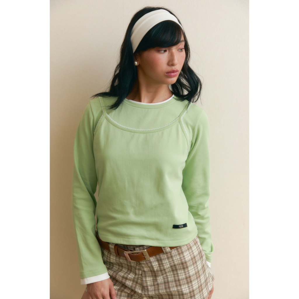Caroline Layer Top เสื้อแขนยาว มีดีเทล layer สายเดี่ยว