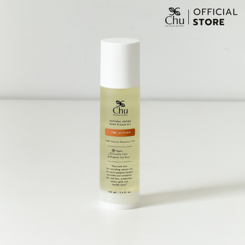 Chu The Autumn Aroma body&Hair Oil 100 ml. ออยด์ บำรุงผิวกาย และเส้นผมอโรม่า กลิ่นดิ ออทัมน์