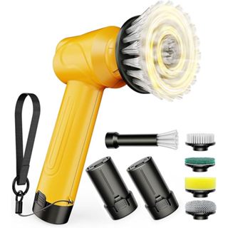 ✨Qimedo แปรงหมุนไฟฟ้าไร้สาย 5000mAh จอแสดงผล + แถมฟรี 5 หัวแ…